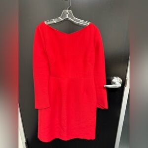 Valentino Vibrant Red Long Sleeve Dress